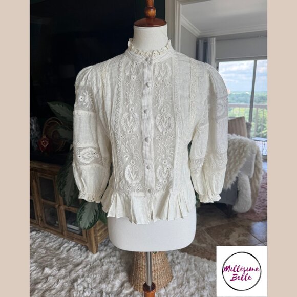 Zara Cream Victorian Top - Picture 4 of 9